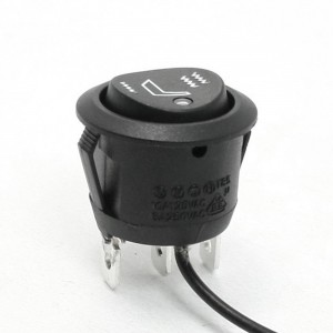 AC 125V/10A 250V/6A ON/OFF/ON SPDT Wired Car Seat Cushion Heating Switch