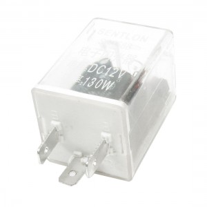 Car Transparent Flash Relay 3 Pin DC 12V 130W for Turn Singal Light