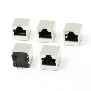 5 Pcs 8 Pin RJ45 Jack Vertical Port 16 x 15.5 x 16mm for Ethernet