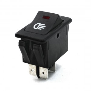 DC 12V 35A Panel Mount Red Pilot Lamp 4 Pins Auto Car Fog Light Switch