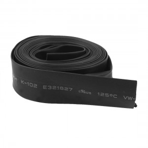 Ratio 2:1 12mm Dia Black Polyolefin Heat Shrinkable Tube Tubing 2M