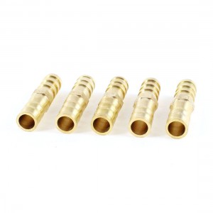 5 Pcs Pneumatic Air Hose Fitting 10mm Brass Straight Barb Adapter Coupling