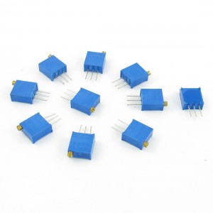 10 Pcs 3296W-501 0.5W 500 ohm 3 Pin Cermet Potentiometer Variable Resistors