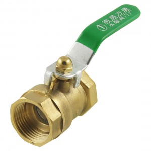 Green Plastic Coated Metal Lever 30mm Thread ON OFF Brass Ball Valve