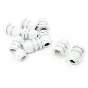 10 Pcs PG11 5mm to 10mm Diameter Cable Glands Fasteners White