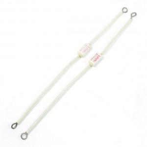 2 Pcs Insulated Metal Leads 200 Degree Celsius 250V 15A Ceramic Thermal Fuse