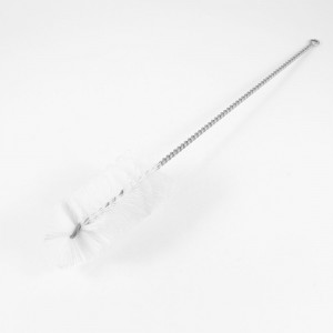 13.5 inch Length Metal Handle Nylon Bristle Test Tube Cleaning Brush