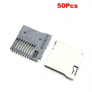 50 Pieces Micro SD TF Memory Card Sockets Female Connectors Repairing Parts