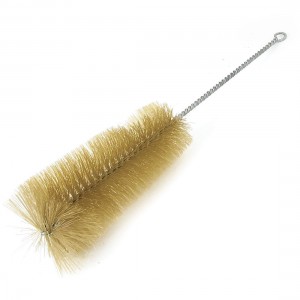10.2" Length Nylon Bristle Stainless Steel Grip Test Tube Cleaning Brush