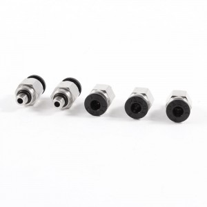 5 Pcs 5mm Male Thread 4mm Push In Joint Pneumatic Connector Quick Fitting