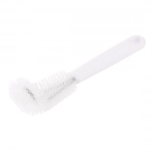 20cm Length Lab Measurement Test Beaker Bottle Elbow Brush Wash Tool White