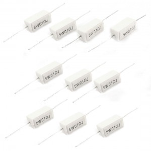 5W 0.1 Ohm 5% Axial Ceramic Cement Power Resistor 10 Pcs