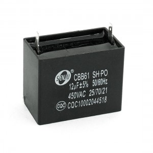 CBB61 12uF 50/60Hz DIP 2 Pins Motor Run Capacitor AC 450V