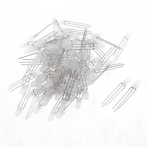 100 Pieces 3 Pin Terminals 4mm Dia Round Head Red Green Lightcolor LEDs