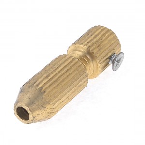 Gold Tone Brass 2.3mm Motor Shaft 1.8mm-2.3mm Mini Electric Drill Chuck