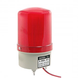 DC 24V Flashing Red LED Industrial Buzzer Warning Signal Tower Light 90dB