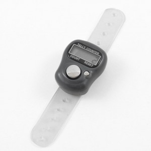 Gray Plastic Case LCD Display Resettable Electronic Finger Counter