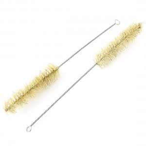 2 Pcs Metal Handgrip Test Tube Pipe Cleaning Washing Brush Cleaner