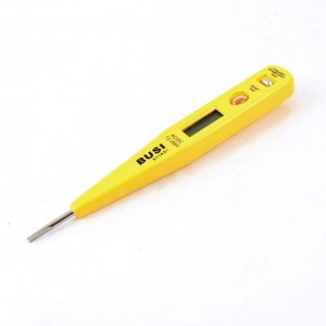 Digital Display Slotted Screwdriver AC DC Voltage Tester Yellow 12V-250V
