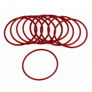 10 Pcs 46mm Outside Dia 2mm Thickness Industrial Rubber O Rings Seals Red