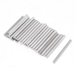 40 Pcs Silver Tone Metal Hexagon Mdodels Part Axle 30mm