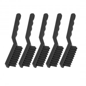 5 Pcs 6 x 1cm Double Row Black Anti Static ESD Cleanning Brush
