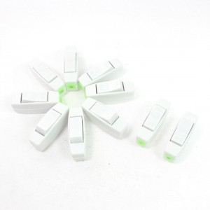 10 Pcs 250VAC 3A ON/OFF Button In Line Cord Switch White for Bedroom