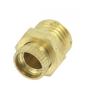 Air Compressor PT 1/4" Male Thread Water Drain Valve Brass Tone