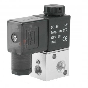 DC 12V 5W 1 8"PT Thread 2 Position 3 Port Pneumatic Electric Solenoid Valve
