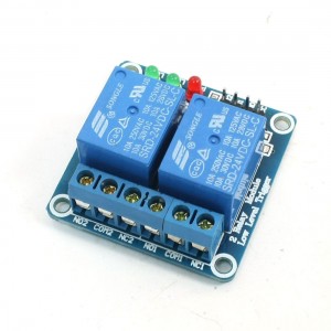 DIY Project 24V 2CH 2Channel Low Level Trigger PLC Relay Module Blue for Arduino