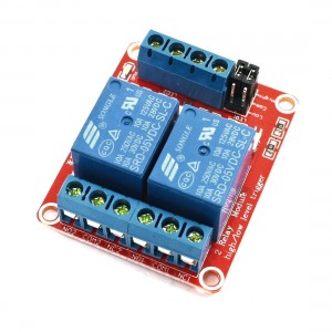 DC 5V 2CH Optocoupler Driver High Low Level Trigger Power Relay Module PCB Red