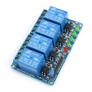24V 4 Channel Optocoupler Driver High Level Trigger Power Relay Module
