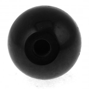 Plastic Ball Shape Joystick Machine Control Handle Black Knob 50mm x 12mm