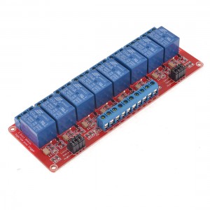 DC 24V 8Channel Optocoupler Driver Shielded High Low Level Relay Module