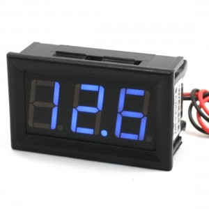 Panel Mount DC 4.5-30V Blue LED Display Volt Meter Digital Voltmeter