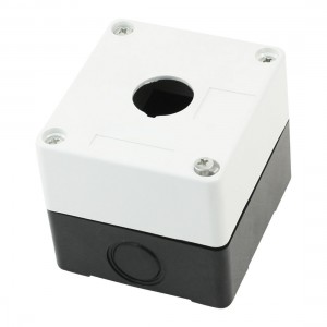Rectangle 1 Hole Push Button Switch Control Switches Box White Black