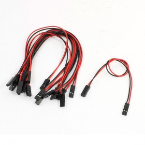 10x Black Red Connect Line Wire Cable 2P-2P 2.54mm Dual Head 21cm Long