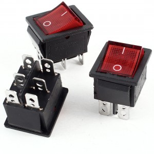 3 Pcs AC 250V 16A 125VAC 20A On/Off DPDT Panel Mount Snap In Boat Rocker Switch