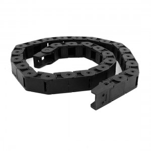 102cm Length Machine Tool Plastic Towline Drag Chain Black 18mmx18mm