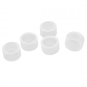 5 Pcs White Clear Soft Plastic Waterproof Button Switch Covers Caps