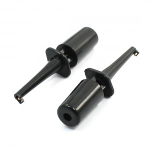 43mm Long Meter Multimeter Lead Wire Testing Hooks Clip Black 2PCS
