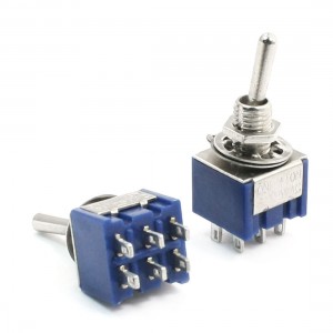 Panel Mount DPDT Self Locking 2 Position Toggle Switch 2 Pcs