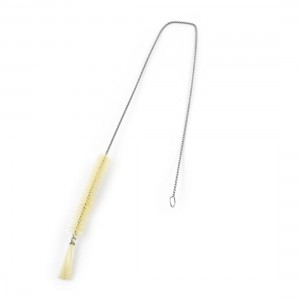 Twisted Handle Beige 5.5" Long Bristles Laboratory Test Tube Brush