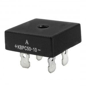 1KV/50A 4P Single Phase Diode Bridge Rectifier Half Wave Black