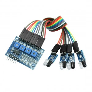 Sensitive 1mm-60cm 4Channel Infrared Tracking Follower Sensor Module