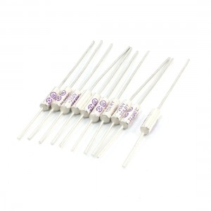 10Pcs 250V 10A 280C Celsius Circuit Cut Off Temperature Thermal Fuse