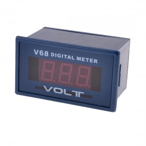 V68A Red LED 3-Digits AC 0-600V Voltage Digital Meter Dark Blue White