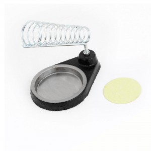 Portable Coiled Spring Round Base Soldering Iron Stand Station Holder