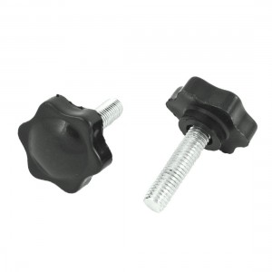 M8 x 30mm Male Thread 32mm Dia Star Shaped Head Clamping Screw Hand Knob