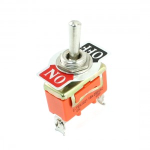 Panel Mounted ON/OFF SPST 2 Position Self Locking Toggle Switch